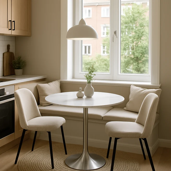 bentley 0.9m round table chrome