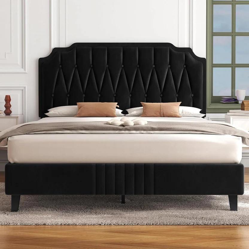 bed 8 Velvet Upholstered Bed Frame - Image 2