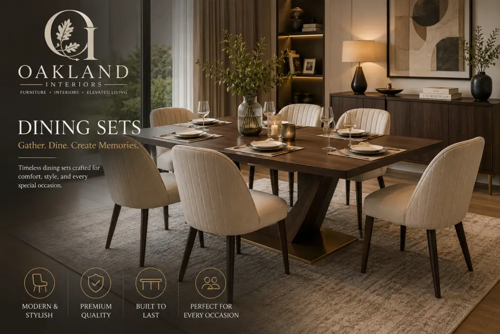 Modern Luxury Dining Set – 6 Seater
