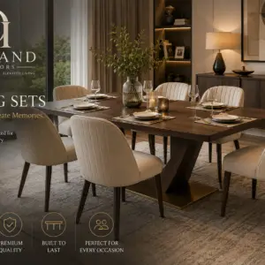 Modern Luxury Dining Set – 6 Seater