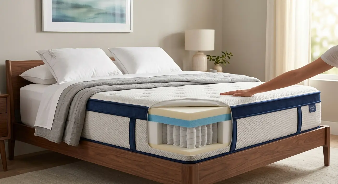 matress 1 Luxurious Hybrid Memory Foam & Pocket Spring Mattress